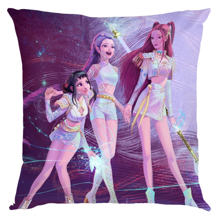 K-Pop Demon Hunters Anime square full-color pillow cushion 45X45CM NO FILLING 