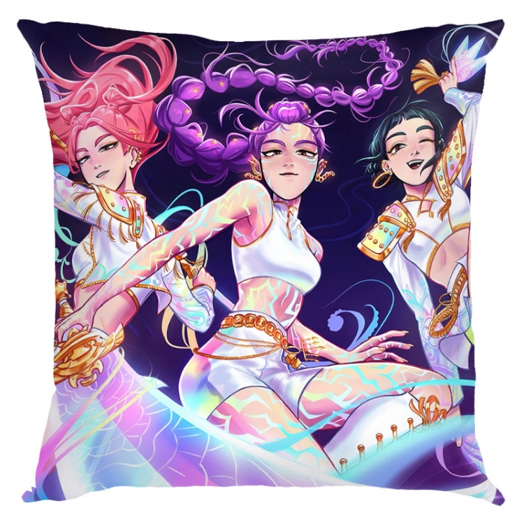 K-Pop Demon Hunters Anime square full-color pillow cushion 45X45CM NO FILLING 