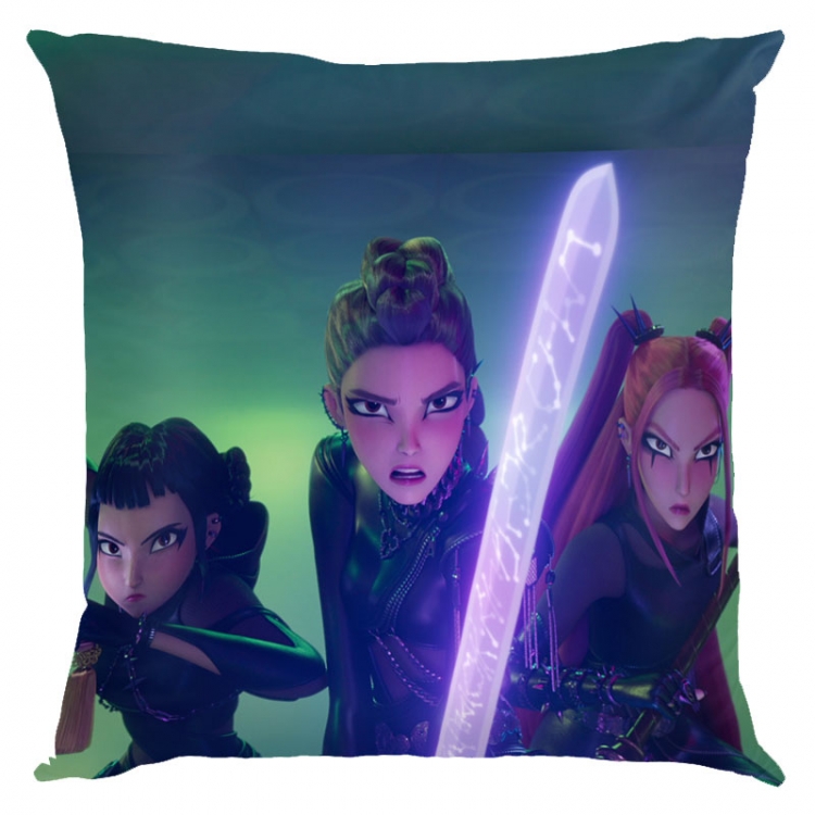K-Pop Demon Hunters Anime square full-color pillow cushion 45X45CM NO FILLING 