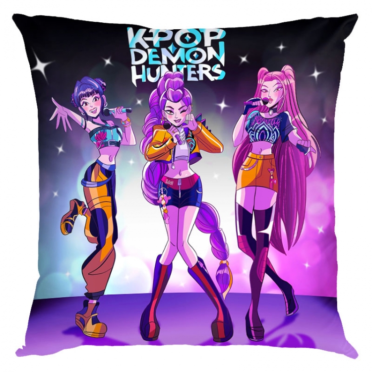 K-Pop Demon Hunters Anime square full-color pillow cushion 45X45CM NO FILLING 