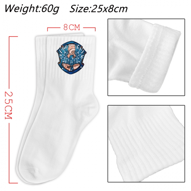 Harry Potter Anime Print Long Crew Cotton Socks 25x8cm