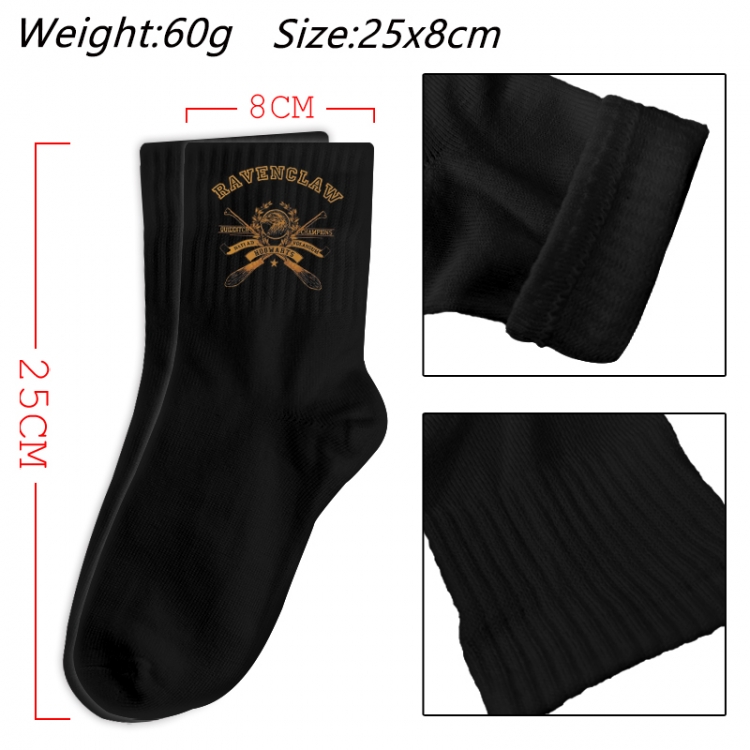 Harry Potter Anime Print Long Crew Cotton Socks 25x8cm