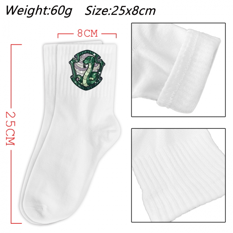 Harry Potter Anime Print Long Crew Cotton Socks 25x8cm
