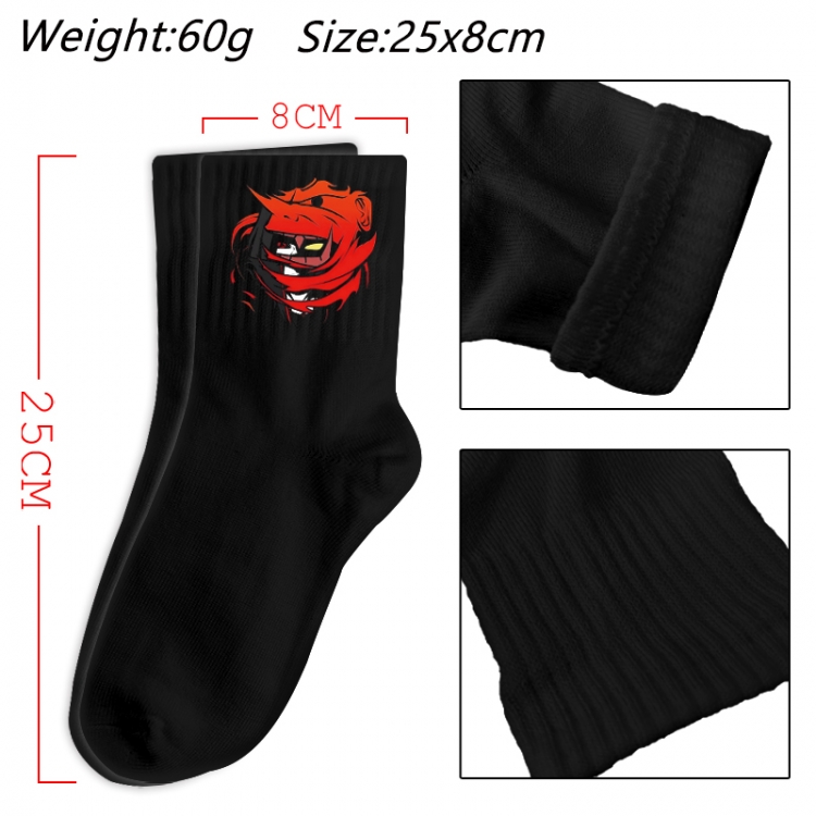 Naruto Anime Print Long Crew Cotton Socks 25x8cm