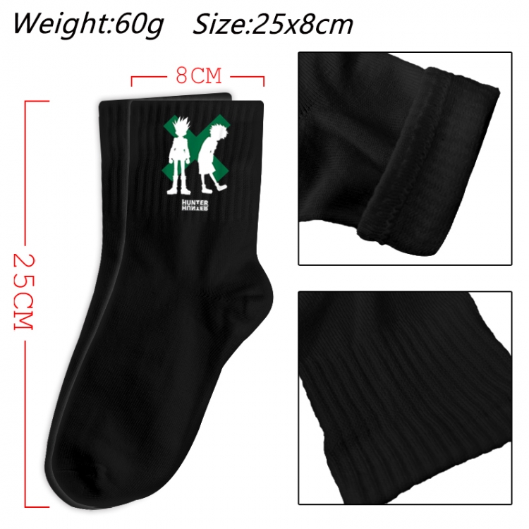 HunterXHunter Anime Print Long Crew Cotton Socks 25x8cm