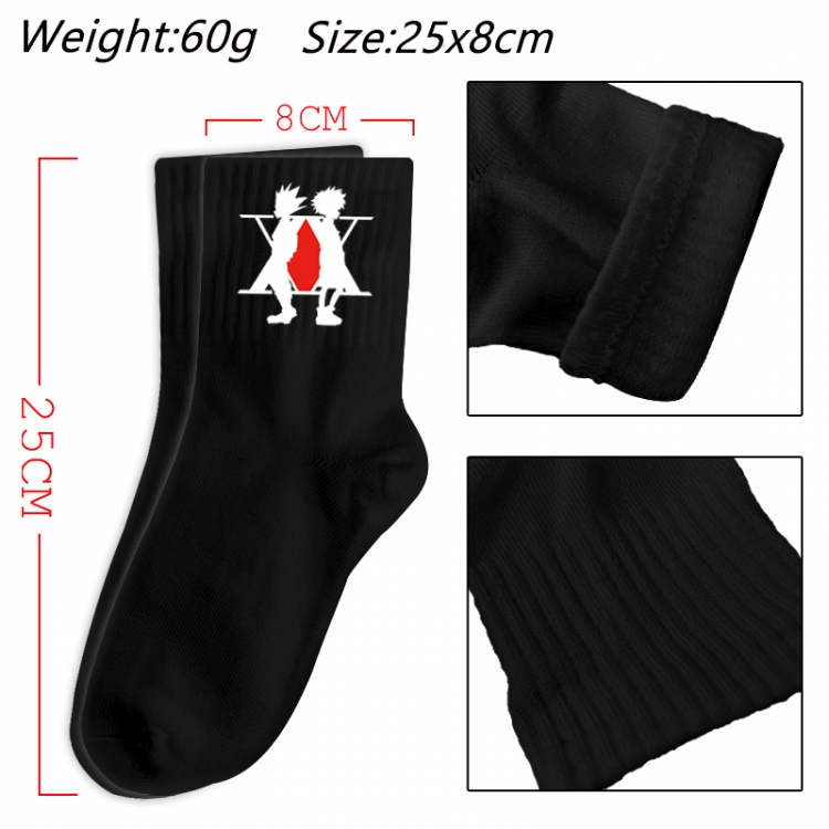 HunterXHunter Anime Print Long Crew Cotton Socks 25x8cm