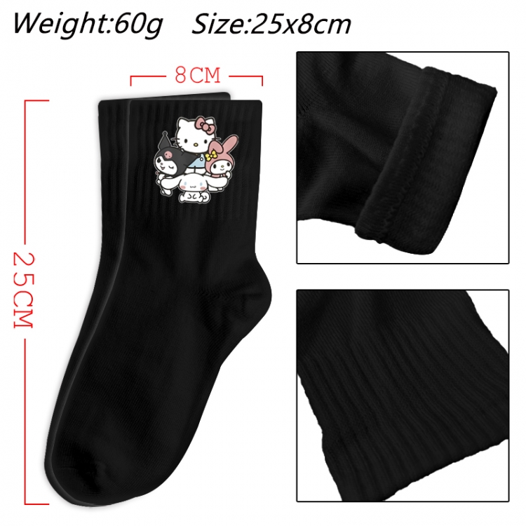  Sanrio Anime Print Long Crew Cotton Socks 25x8cm