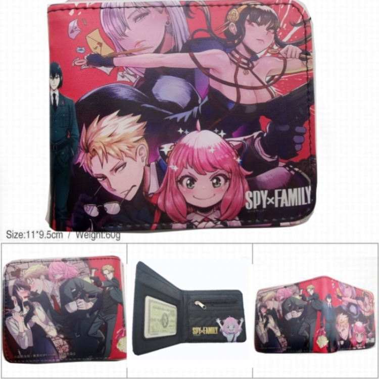 SPY×FAMILY 3D concave convex two fold short card wallet wallet wallet 11X9.5X2cm 65G