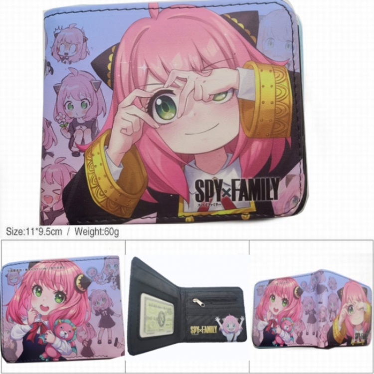 SPY×FAMILY 3D concave convex two fold short card wallet wallet wallet 11X9.5X2cm 65G