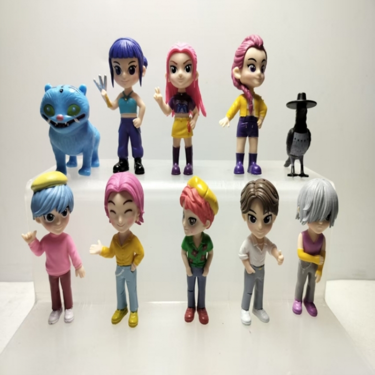 K-Pop Demon Hunters   Bagged Figure Decoration Model a set of  10