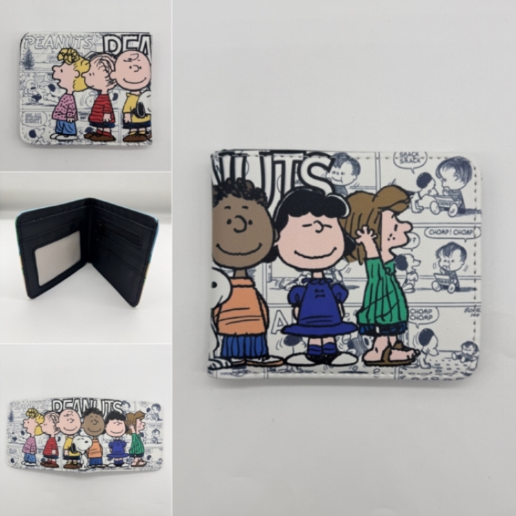 PEANUTS Full color Two fold short card case wallet 11X9.5CM