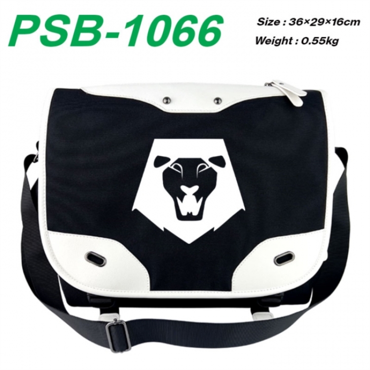 Kpop demon hunters Black and white anime waterproof nylon shoulder messenger bag schoolbag 36X29X16CM
