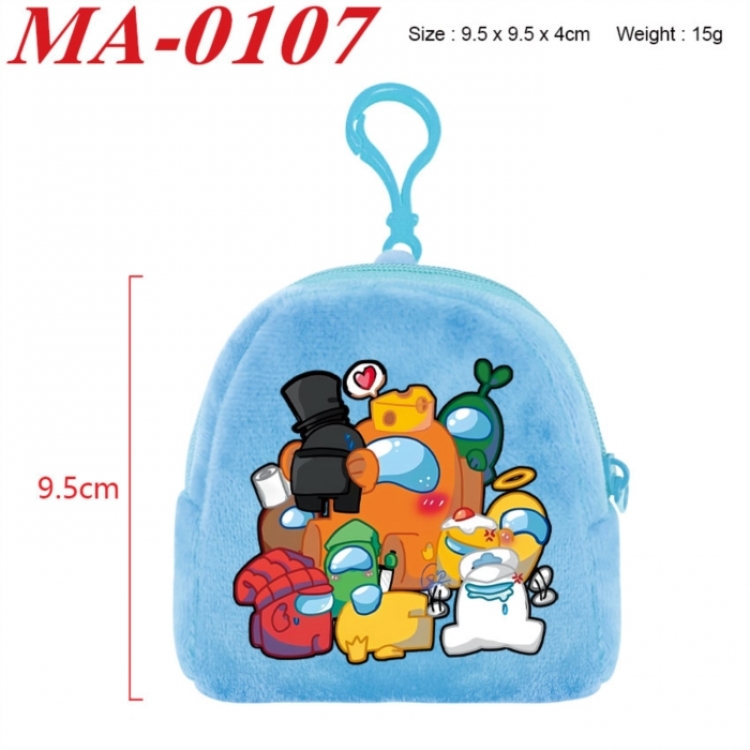 Among Us Anime cartoon plush coin purse 9.5X9.5X4cm