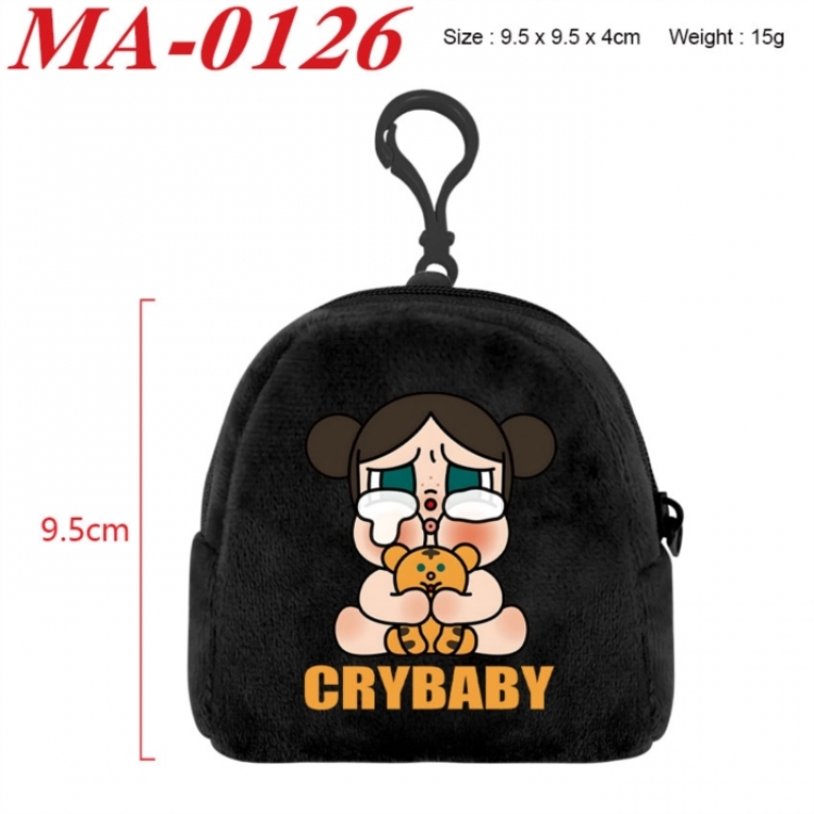 Crybaby Anime cartoon plush coin purse 9.5X9.5X4cm