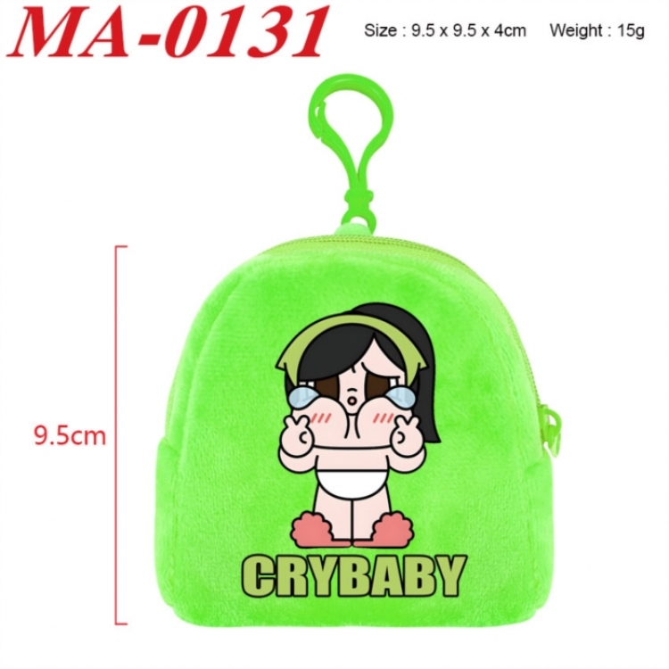 Crybaby Anime cartoon plush coin purse 9.5X9.5X4cm
