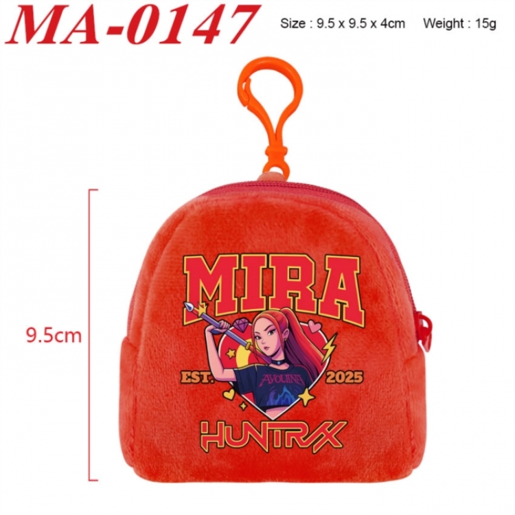 Kpop demon hunters Anime cartoon plush coin purse 9.5X9.5X4cm