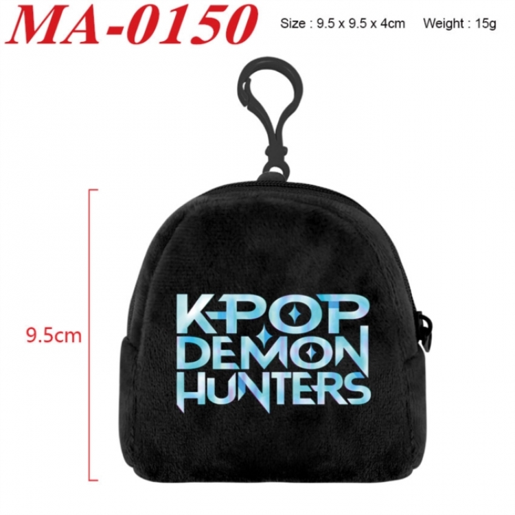 Kpop demon hunters Anime cartoon plush coin purse 9.5X9.5X4cm