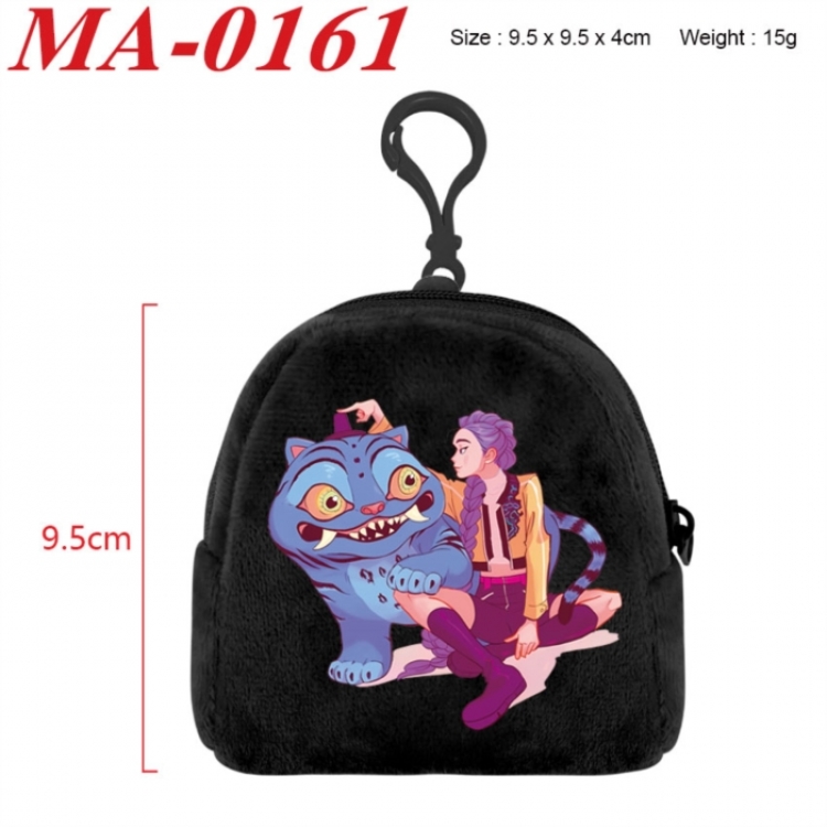 Kpop demon hunters Anime cartoon plush coin purse 9.5X9.5X4cm