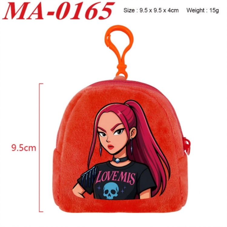 Kpop demon hunters Anime cartoon plush coin purse 9.5X9.5X4cm