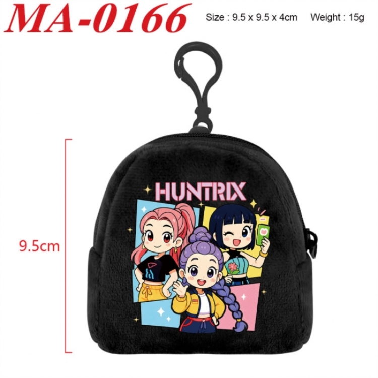 Kpop demon hunters Anime cartoon plush coin purse 9.5X9.5X4cm