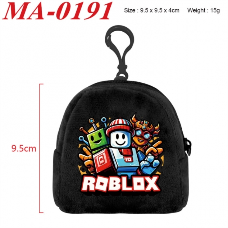 Roblox Anime cartoon plush coin purse 9.5X9.5X4cm