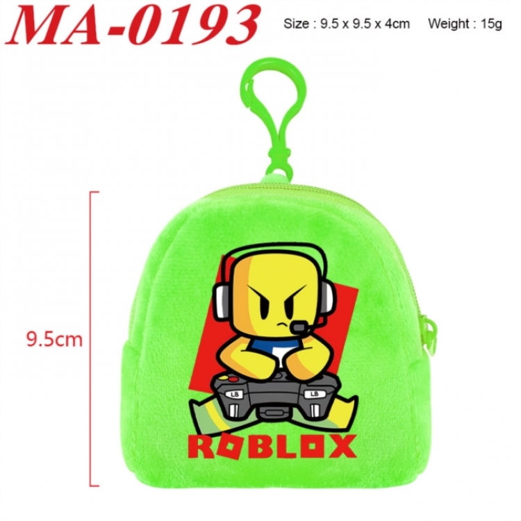 Roblox Anime cartoon plush coin purse 9.5X9.5X4cm