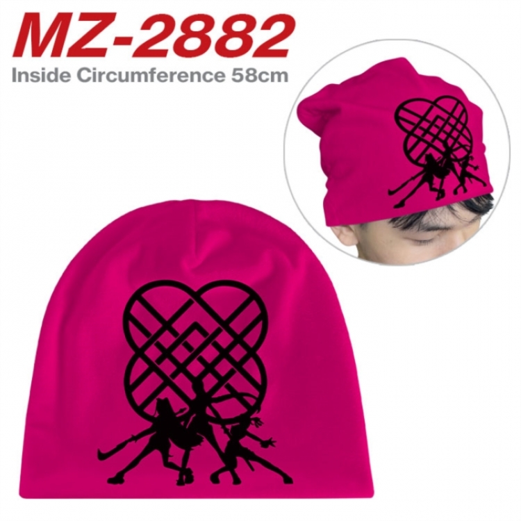 Kpop demon hunters Anime full-color printed hat knitted hat circumference 58cm