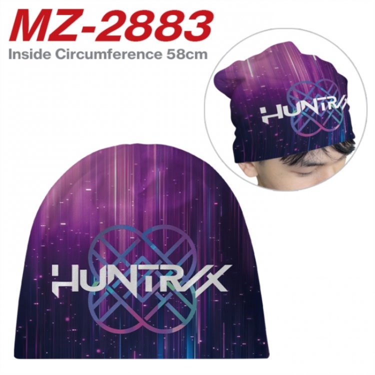 Kpop demon hunters Anime full-color printed hat knitted hat circumference 58cm