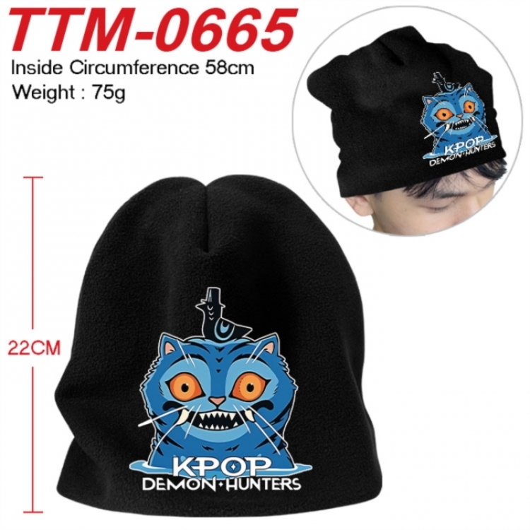 Kpop demon hunters Anime hot stamping hat knitted hat 58cm