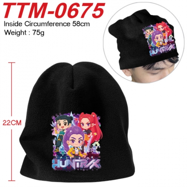 Kpop demon hunters Anime hot stamping hat knitted hat 58cm