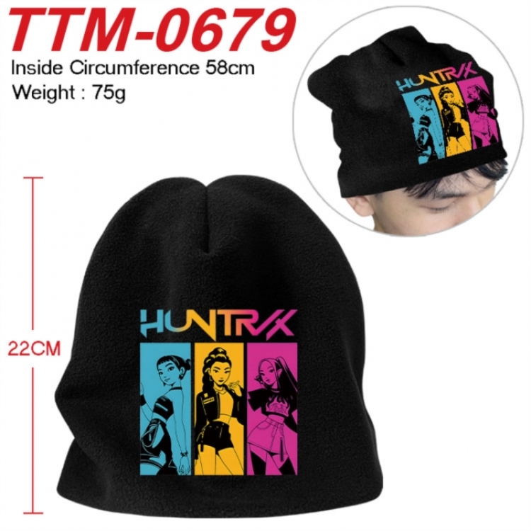 Kpop demon hunters Anime hot stamping hat knitted hat 58cm