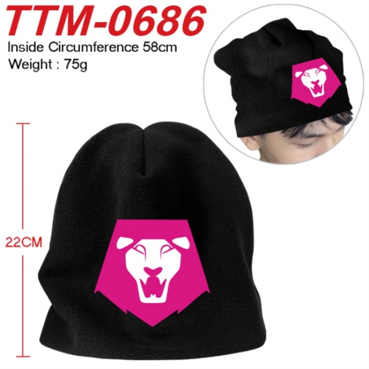 Kpop demon hunters Anime hot stamping hat knitted hat 58cm