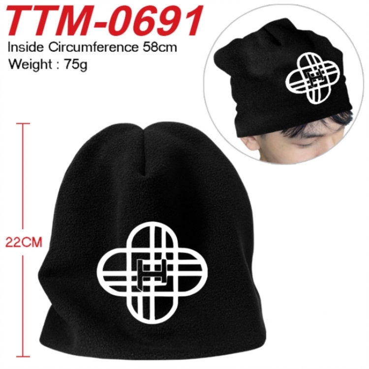 Kpop demon hunters Anime hot stamping hat knitted hat 58cm