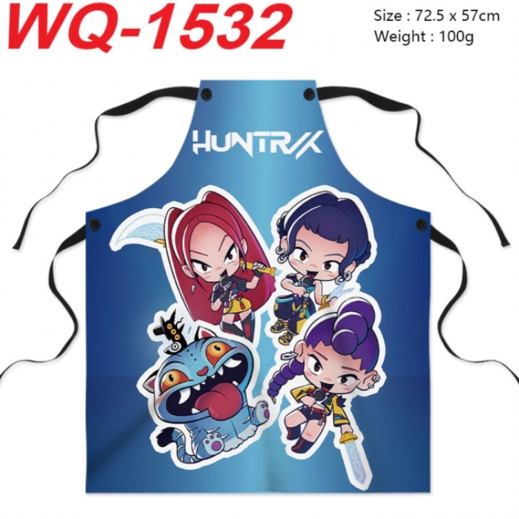 Kpop demon hunters Anime Creative Digital Printing Apron 72.5x57cm