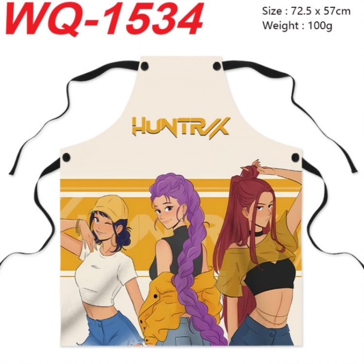 Kpop demon hunters Anime Creative Digital Printing Apron 72.5x57cm