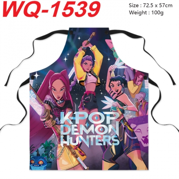 Kpop demon hunters Anime Creative Digital Printing Apron 72.5x57cm