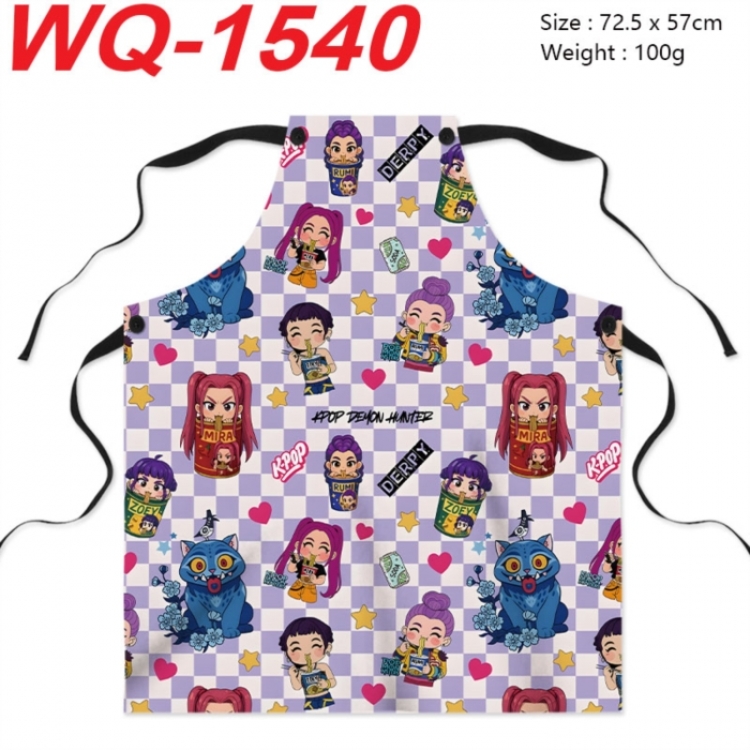 Kpop demon hunters Anime Creative Digital Printing Apron 72.5x57cm