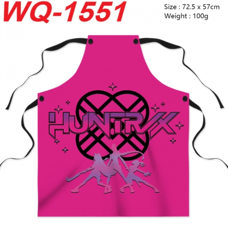 Kpop demon hunters Anime Creative Digital Printing Apron 72.5x57cm