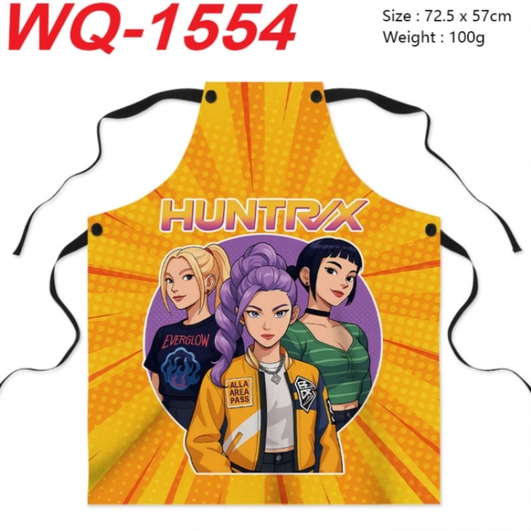 Kpop demon hunters Anime Creative Digital Printing Apron 72.5x57cm
