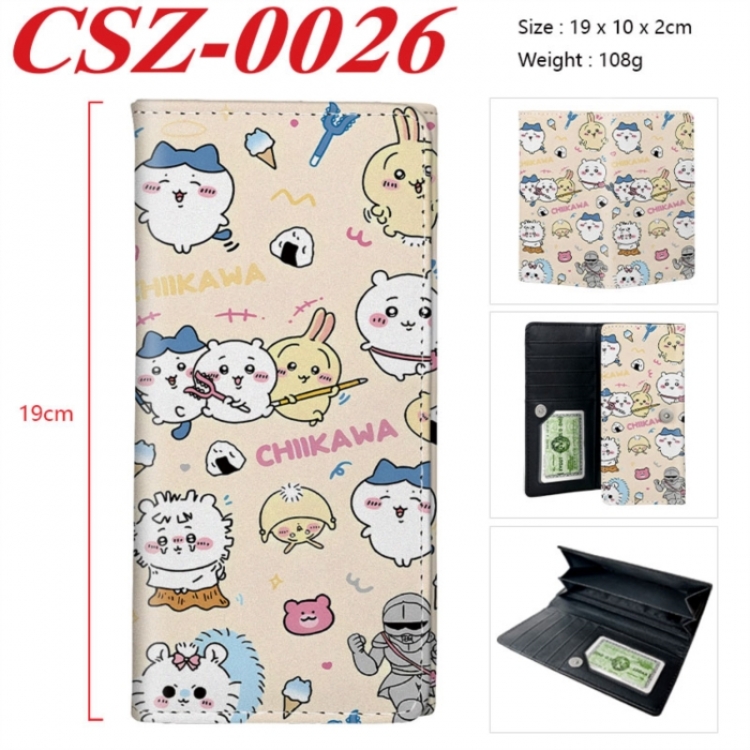 Chiikawa Anime peripheral long three fold wallet 19x10x2cm