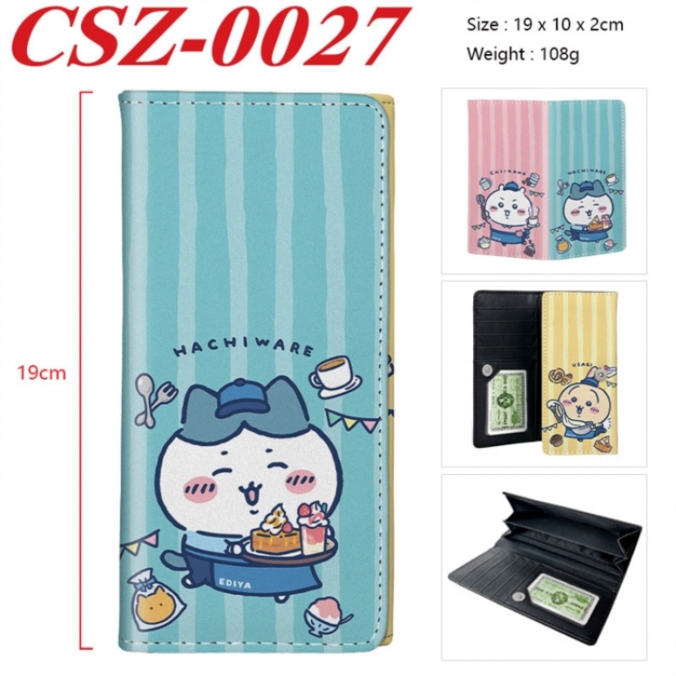 Chiikawa Anime peripheral long three fold wallet 19x10x2cm