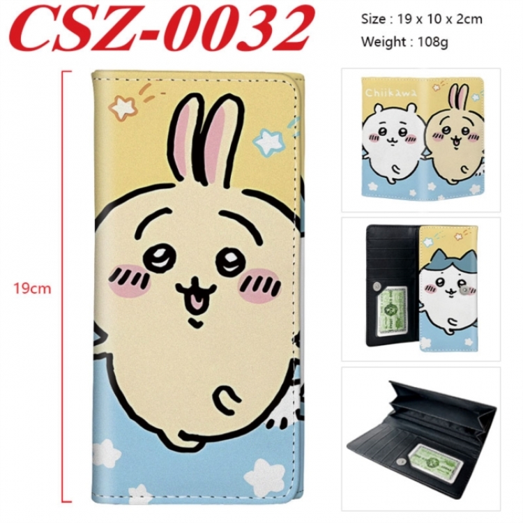Chiikawa Anime peripheral long three fold wallet 19x10x2cm