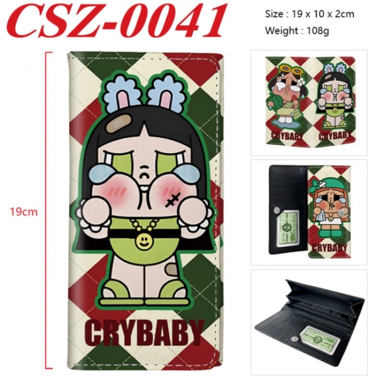 Crybaby Anime peripheral long three fold wallet 19x10x2cm