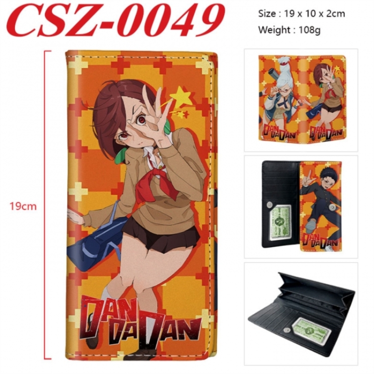 DANDADAN Anime peripheral long three fold wallet 19x10x2cm