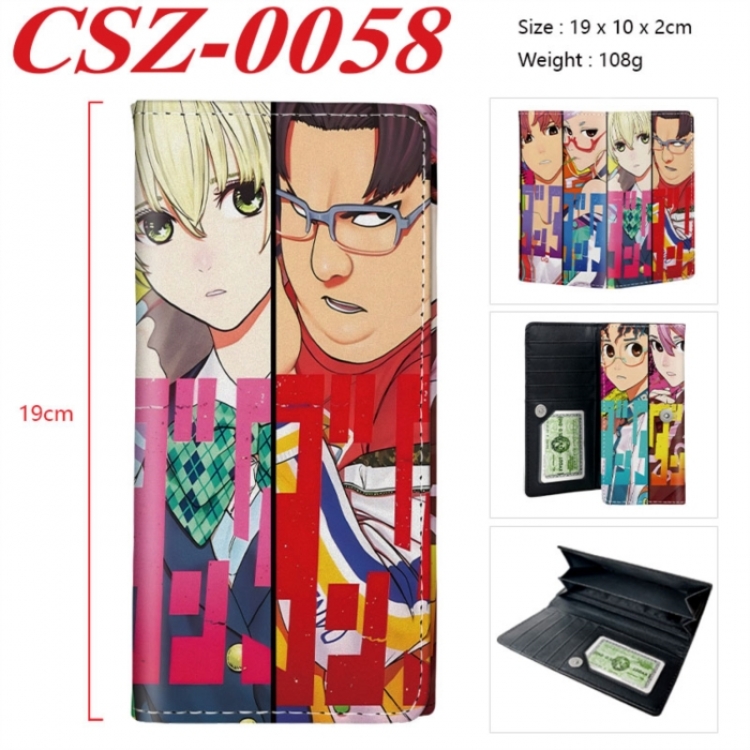 DANDADAN Anime peripheral long three fold wallet 19x10x2cm