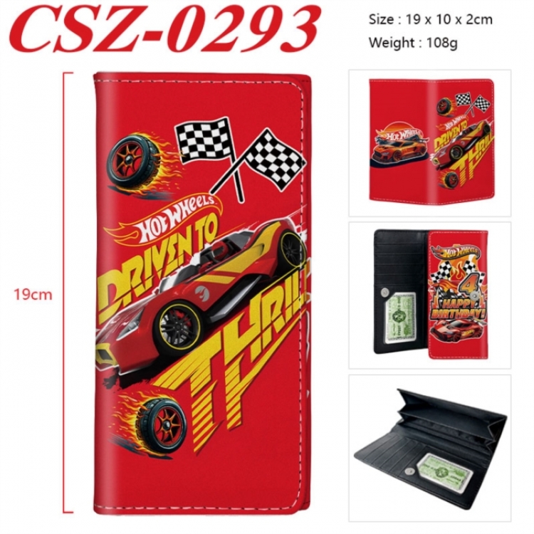 Hot Wheels Anime peripheral long three fold wallet 19x10x2cm