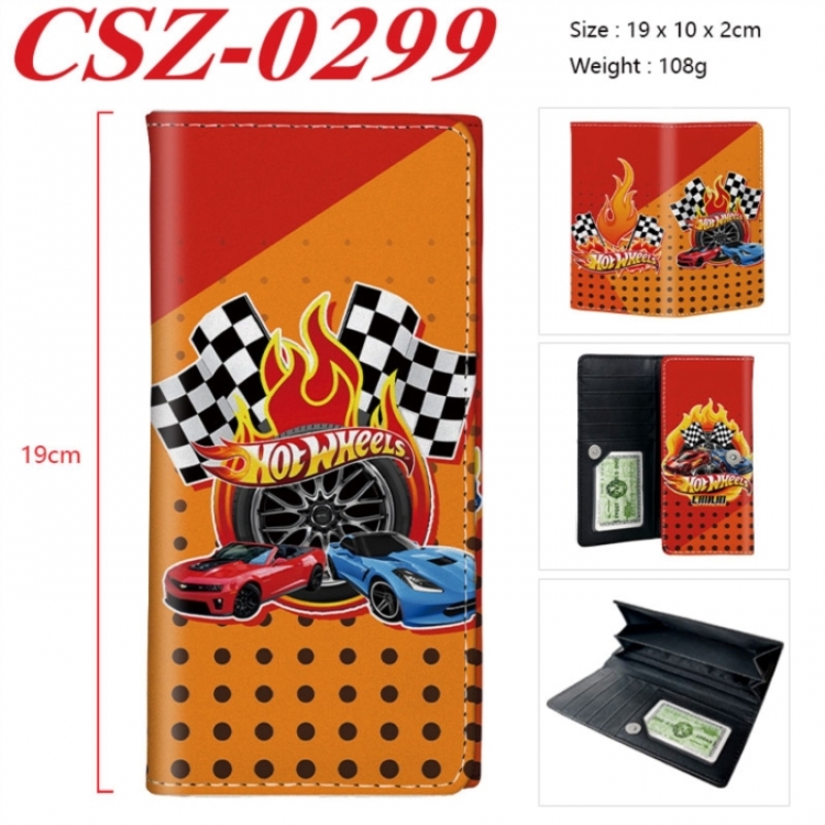 Hot Wheels Anime peripheral long three fold wallet 19x10x2cm