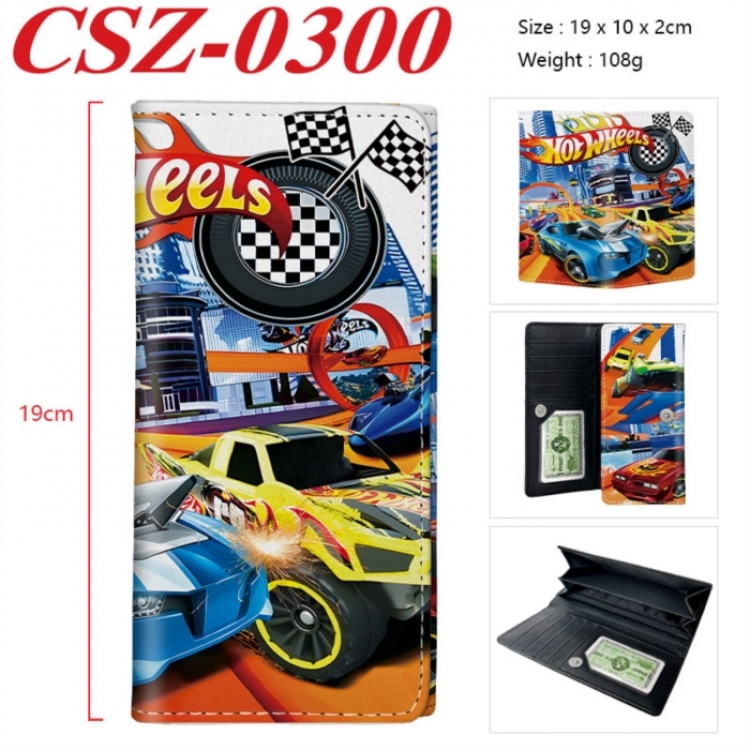 Hot Wheels Anime peripheral long three fold wallet 19x10x2cm