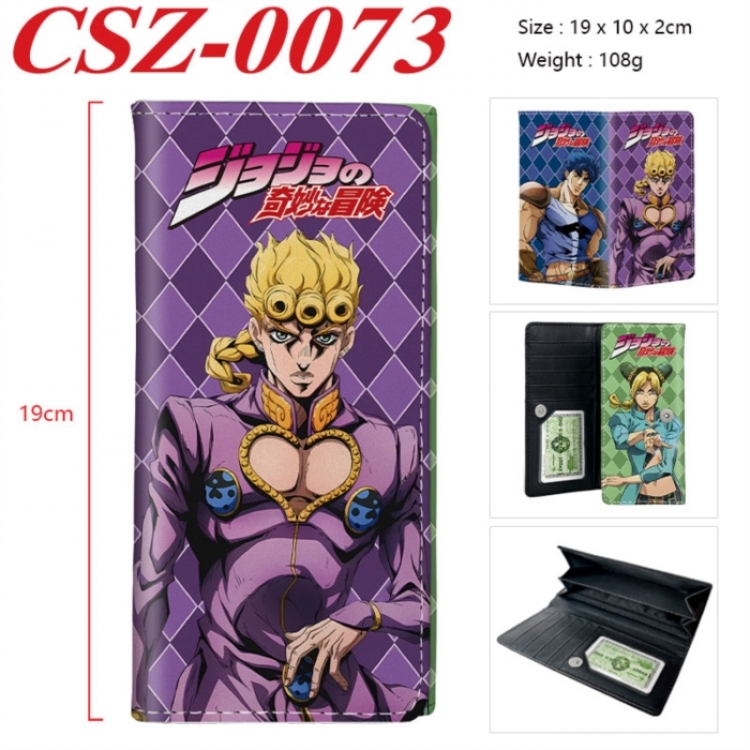 JoJos Bizarre Adventure Anime peripheral long three fold wallet 19x10x2cm