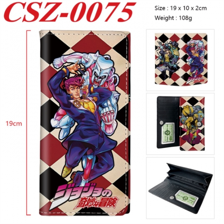 JoJos Bizarre Adventure Anime peripheral long three fold wallet 19x10x2cm